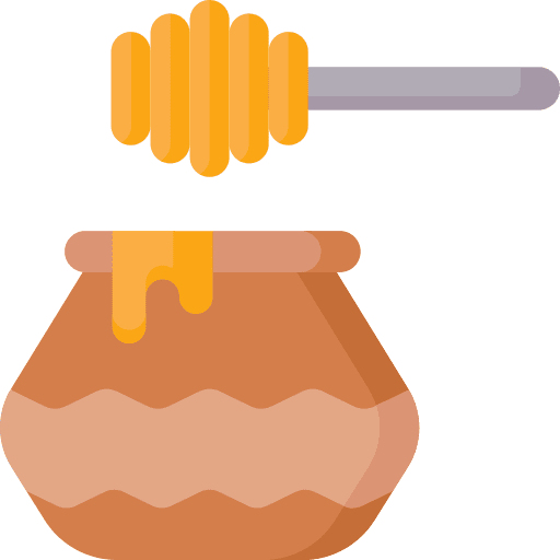 Honey sweet food and restaurant bee icon Honey sweet food and restaurant bee icon