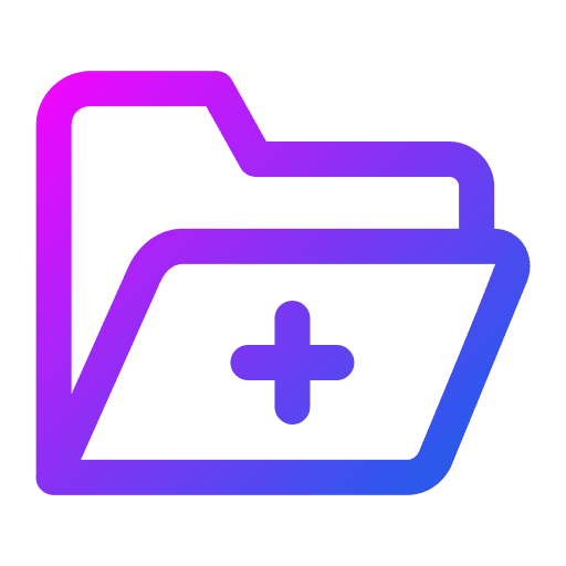 Add file data storage plus sign interface icon