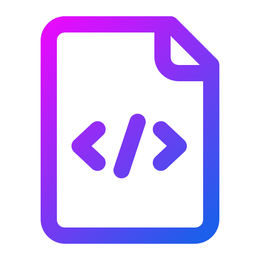 Document coding files and folders script icon Document coding files and folders script icon