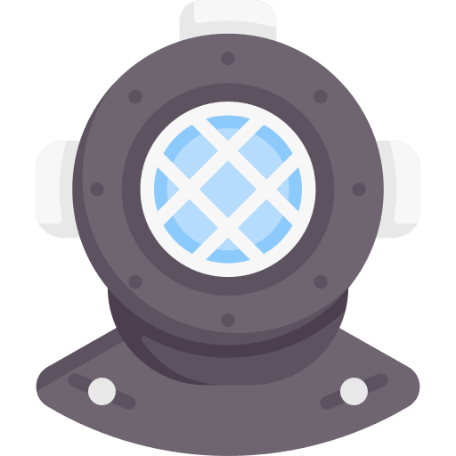 Diving helmet diving suit water sports sports and competition icon