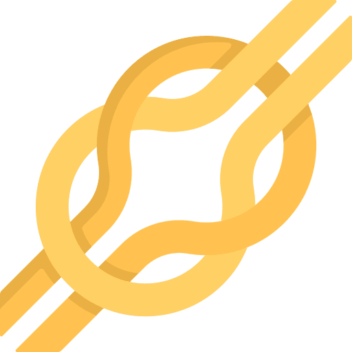 Knot knot construction and tools string icon