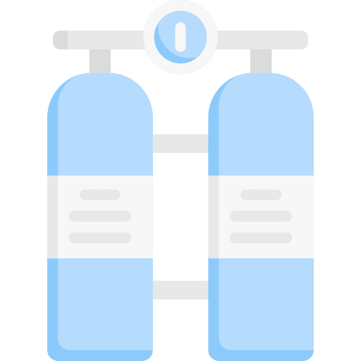 Oxygen tank o2 scuba diving sports and competition icon