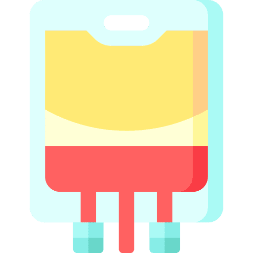 Blood bag transfusion separation healthcare and medical icon
