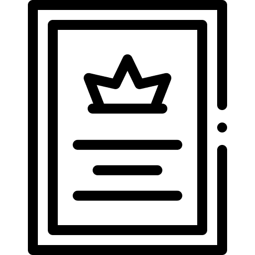 Certificate patent sports and competition diploma icon Certificate patent sports and competition diploma icon
