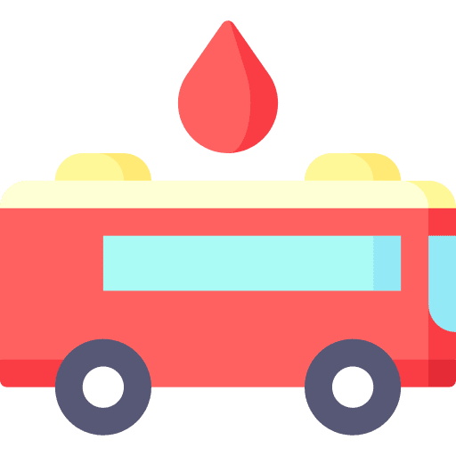 Bus healthcare medical donation icon Bus healthcare medical donation icon