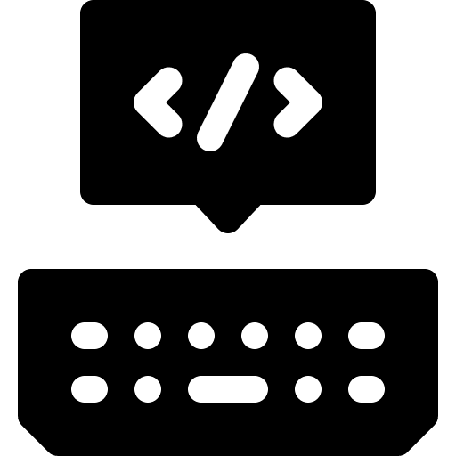Coding application keyboard data icon Coding application keyboard data icon