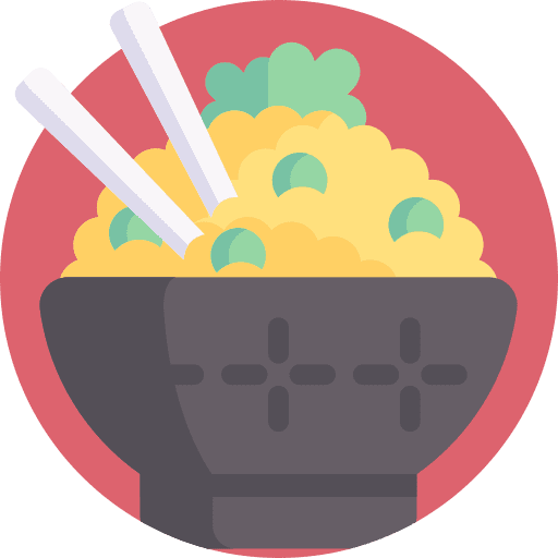 Fried rice eat dish carbohydrates icon Fried rice eat dish carbohydrates icon