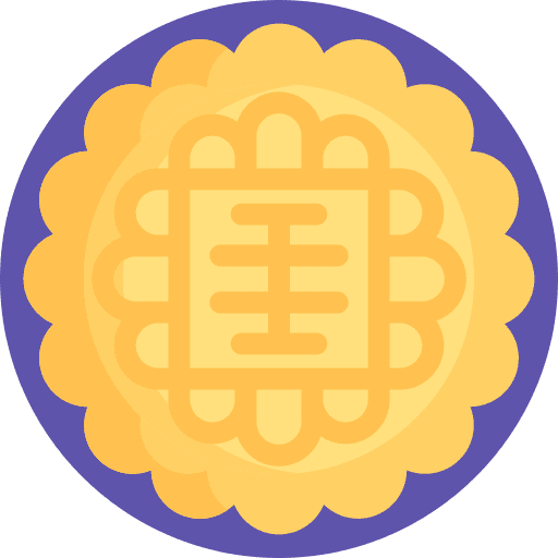 Mooncake traditional bun dish icon Mooncake traditional bun dish icon