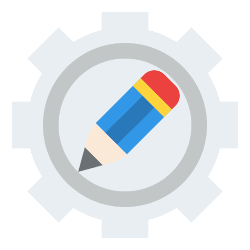 Functional options pencil copywriting icon Functional options pencil copywriting icon
