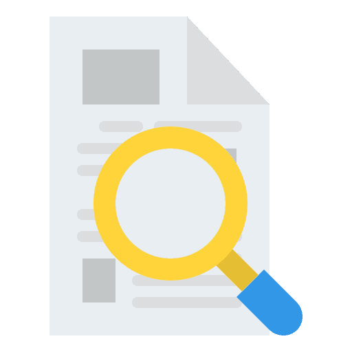 Research article content writing research and development icon
