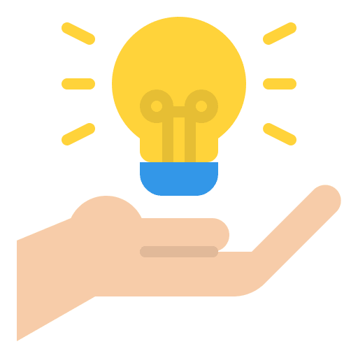 Creative work communications copywriter lightbulb icon Creative work communications copywriter lightbulb icon
