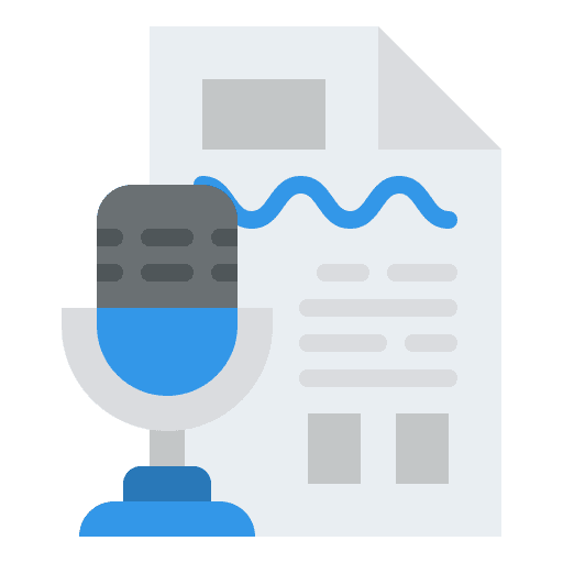 Transcript copywriting text content icon Transcript copywriting text content icon