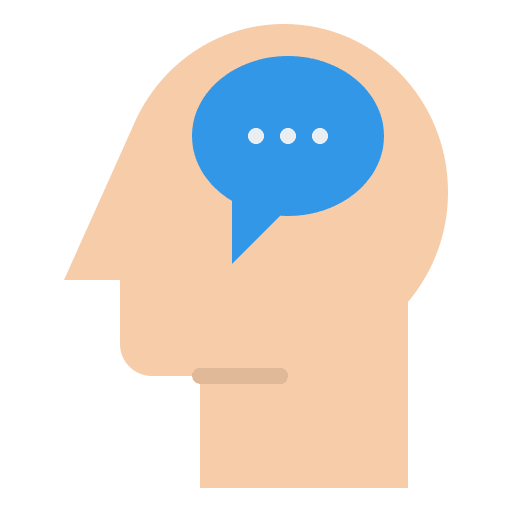 Thinking message copywriter idea icon Thinking message copywriter idea icon