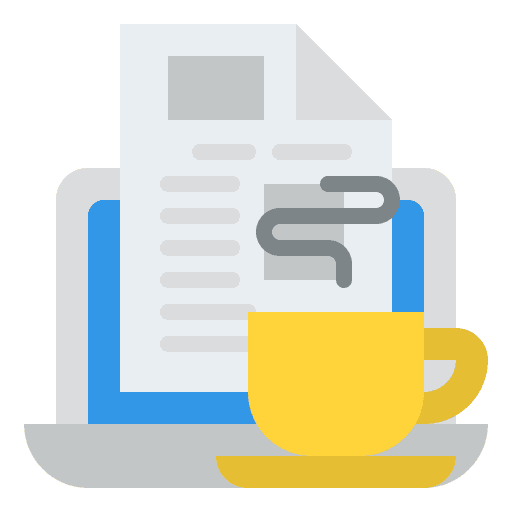 Working hours text writing coffee cup icon Working hours text writing coffee cup icon