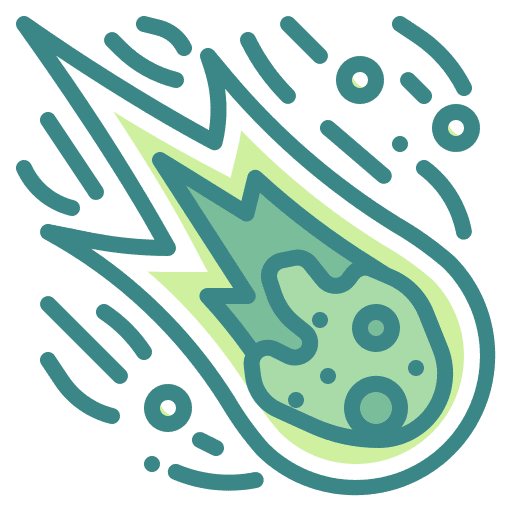 Meteorite impact meteorite comet icon