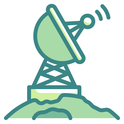 Radar science networking antenna icon Radar science networking antenna icon
