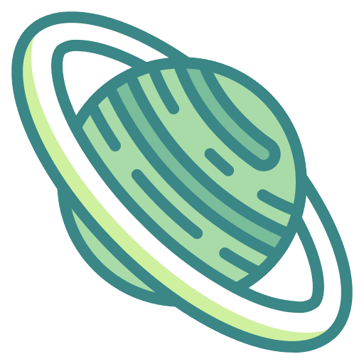 Saturn galaxy universe science icon
