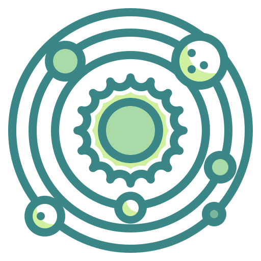Solar system sun universe science icon Solar system sun universe science icon