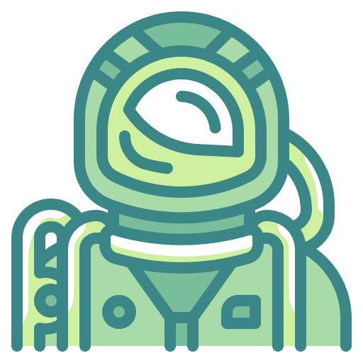 Astronaut explorer suit professions and jobs icon Astronaut explorer suit professions and jobs icon
