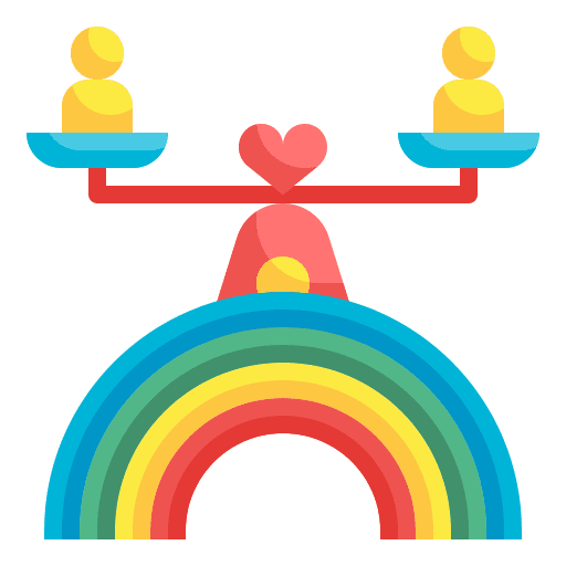Equality equality support scale icon Equality equality support scale icon