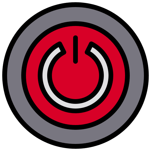 Power computer power button signs icon