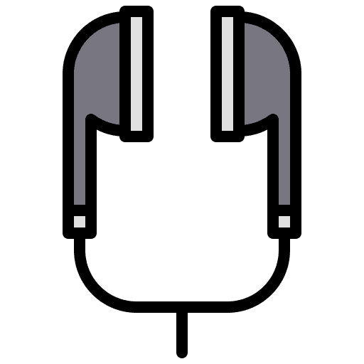 Earbud computer device gadget icon Earbud computer device gadget icon