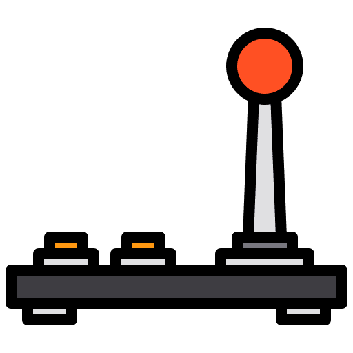 Joystick technology arcade stick video game icon Joystick technology arcade stick video game icon