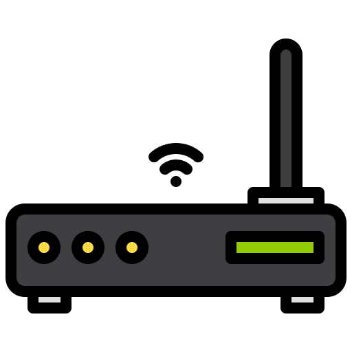 Router modem communications connectivity icon Router modem communications connectivity icon
