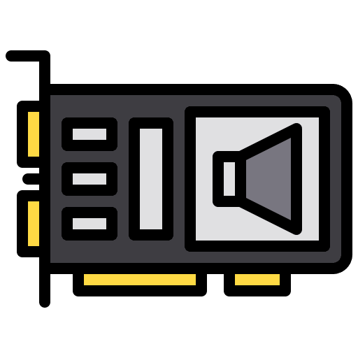 Sound card volume audio device computer hardware icon Sound card volume audio device computer hardware icon
