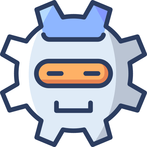 Automated automated artificial intelligence gear icon