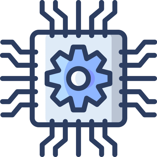 Chip artificial intelligence electronics ai icon Chip artificial intelligence electronics ai icon