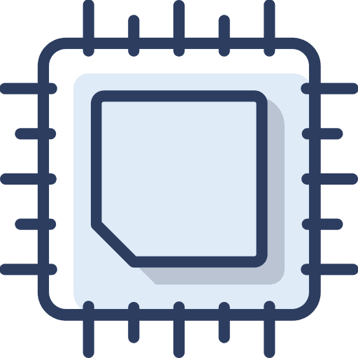 Chip chip artificial intelligence technology icon Chip chip artificial intelligence technology icon