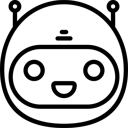Bot assistant technology smile icon