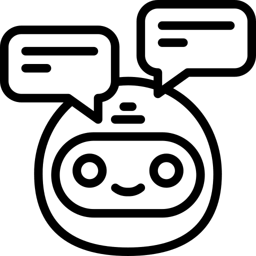 Bot communications chatting bot icon