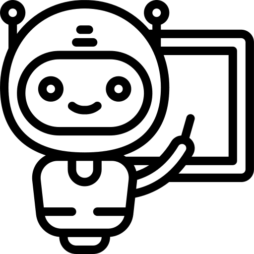 Bot communications point assistant icon