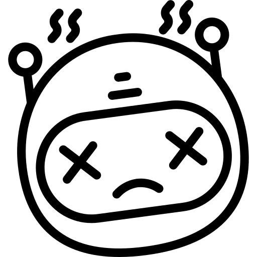 Bot robot broken communications icon Bot robot broken communications icon