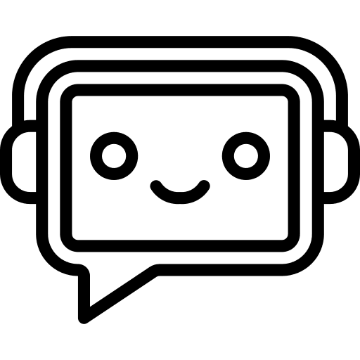 Bot chatting message communication icon Bot chatting message communication icon