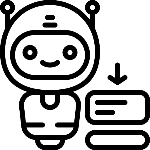 Bot option assistant robot icon Bot option assistant robot icon