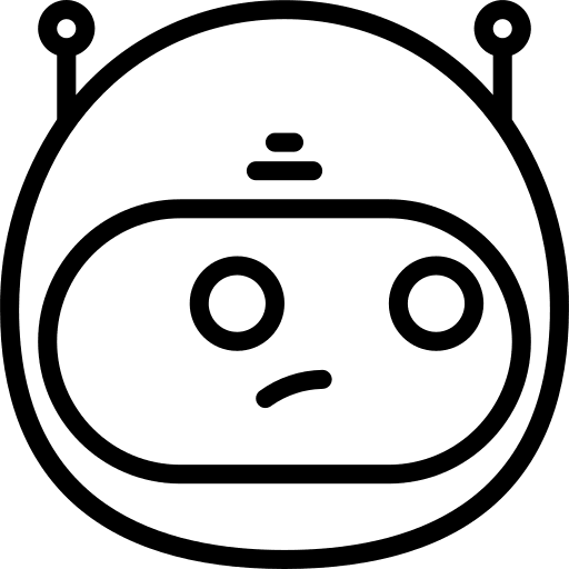 Bot robot assistant think icon Bot robot assistant think icon