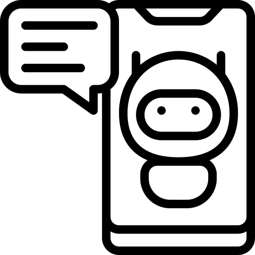 Mobile communications phone assistant icon Mobile communications phone assistant icon
