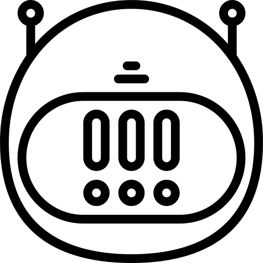Bot bot assistant warning icon Bot bot assistant warning icon
