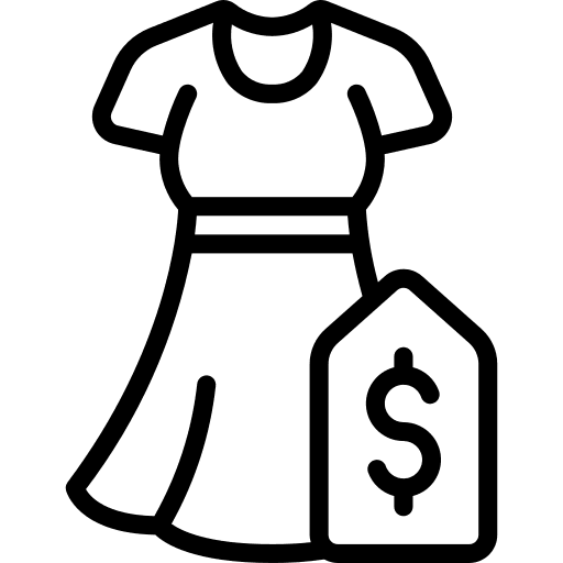Dress dress femenine garment icon