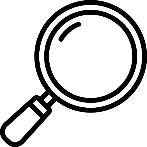 Magnifying glass search loupe zoom icon