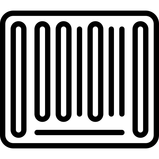 Barcode commerce and shopping commerce serial icon