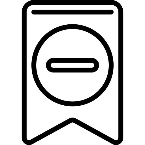 Remove minus favourite remove icon