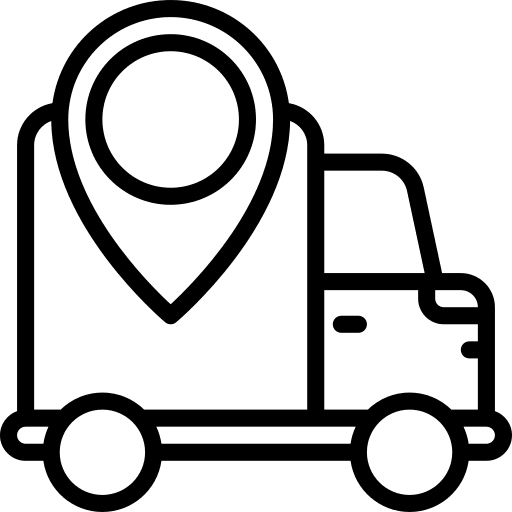 Van delivery van location fast icon