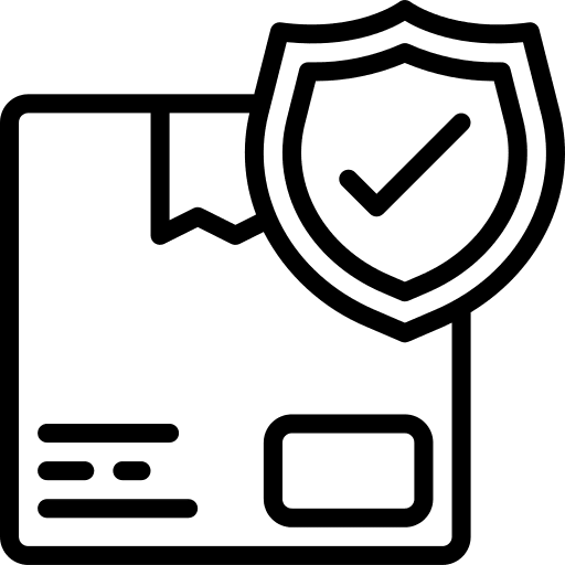 Package logistics delivery secure protection icon