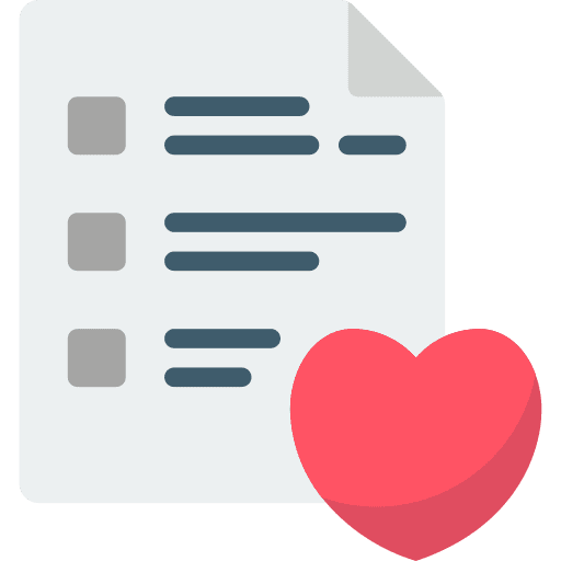 Wish list paper favorites commerce and shopping icon