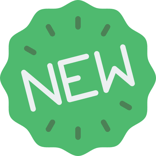 New sticker marketing product icon
