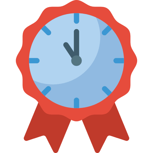 Badge clock sale time time and date icon
